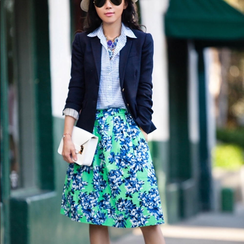 J. Crew Patio Skirt In Photo Floral Midi